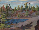 Frederick Grant Banting, French River, Ontario, 1930, oil on wood panel
