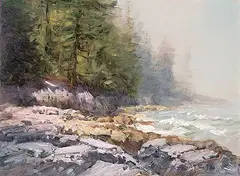 George William Bates, Ucluelet Mist, oil on canvas