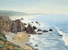 Merv Brandel, Rocky Shore, oil on canvas