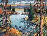 John H. Burrow, North End Beaver Lake, acrylic on wood board