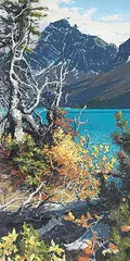 Tree Sculptures by Horace Champagne, 2002, pastel on paper, sold Apr 2023
