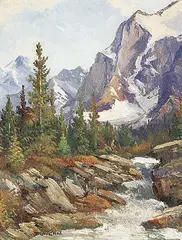 Maygogg Creek by Duncan MacKinnon Crockford, oil on wood panel, sold Apr 2023