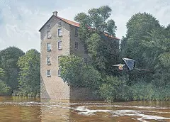 Ken Danby, Grand River, 1996, egg tempera on board