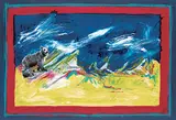 Maureen Enns, Biscuit at Char Creek, 2000, mixed media on paper