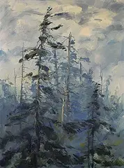 The Eagle's Roost - Whytecliff, B.C. by Daniel James Mace Izzard, 1979, oil on canvas, sold Apr 2023