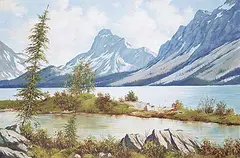 George A. Horvath, Untitled - Mountain Vista, oil on canvas