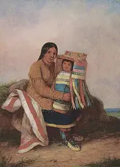 Cornelius Krieghoff, Caughnawaga Mother and Child, 1849, oil on canvas
