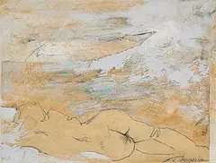 David Langevin, Lying Gesture, 2000, mixed media on wood board