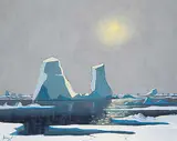 Anthony Law, Phantom Bergs - Baffin Bar, 1981, oil on canvas