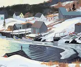 Anthony Law, Winter Afternoon - Herring Cove, Nova Scotia, 1981, oil on wood panel