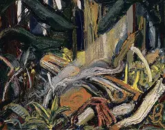 Arthur Lismer, Dark Horizontal Forest, oil on canvas board