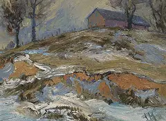 J. E. H. MacDonald, Farm Near High Park, 1911, oil on paper board