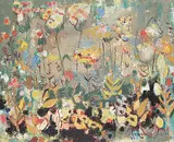 Janet Mitchell, Untitled - Colourful Garden