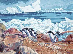 Dominik J. Modlinski, Rush Hour in Antarctica, 2007, oil on canvas