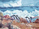Dominik J. Modlinski, Rush Hour in Antarctica, 2007, oil on canvas