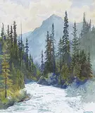 Walter J. Phillips, Mount Field, 1937, watercolour on paper