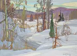 Gaston Rebry, Pres du Mont Prevost, 1990, oil on canvas