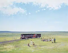 Peter Shostak, We Did Not Want to Settle in 'Siniboia, 2012, oil on canvas