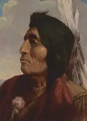 Portrait of a Native by Frederick Arthur Verner, 1883, oil on wood board, sold Apr 2023