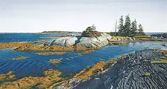 Tom Ward, Untitled - Down by the Bay, watercolour on paper
