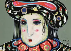 Toller Cranston, Florentine Student, 2011, oil on canvas