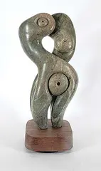 Phil Crawford, Untitled - Fluid Form Nude, 2002, green soapstone carving
