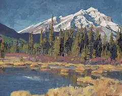 Carl Rungius, Untitled - Cascade Mountain, 1920, oil on canvas