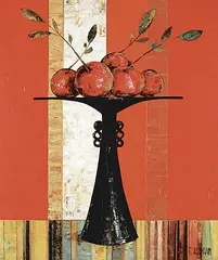 Constance Bachmann, Untitled - Contrast of Apples, acrylic on canvas