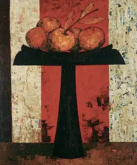 Constance Bachmann, Untitled - Still Life Fruit, acrylic on canvas