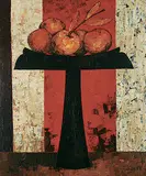 Constance Bachmann, Untitled - Still Life Fruit, acrylic on canvas
