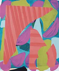 Ashleigh Bartlett, Untitled - Neon Splash, 2017, acrylic on canvas