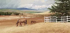 Richard Audley Freeman, Ranching Country, oil on wood board