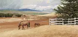 Richard Audley Freeman, Ranching Country, oil on wood board