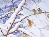 Wee Lee, Stay Warm II, acrylic on silk