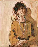 Robert F.M. McInnis, Green and Pearls, 1986, oil on canvas