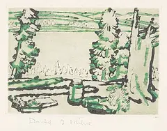 David Brown Milne, Painting Place, 1930, colour etching on paper