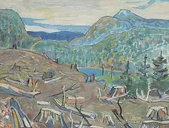 Sidney Charles Mooney, Untitled - After the Burn, acrylic on wood board