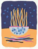 Katie von der Ohe, Janet's Crown #A/P, 2001, colour silkscreen on paper