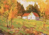 Neil Patterson, Fall Sunshine, oil on canvas board