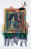 Colleen Philippi, The Open Eye Theatre, mixed media on wood board