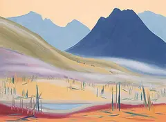 Wendy Wacko, Low Hanging Mist on the Burnt Out Valley, oil on canvas board