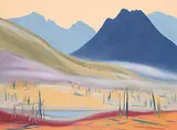 Wendy Wacko, Low Hanging Mist on the Burnt Out Valley, oil on canvas board