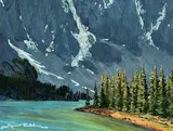 Robert Edward Wood, Moraine Light, 1998, oil on wood board