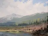 Karl E. Wood, North End, Ross Lake, oil on wood board