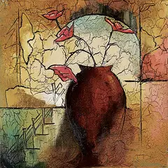 Emmanuel Babak, Solitude, mixed media on paper