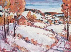 Rod Charlesworth, Early Snow [Coldstream], oil on canvas