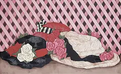 Sheila Cotton, Untitled - Garden Hats, oil on canvas