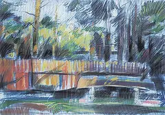 James Davies, Pathfinder Canoe, 1997, pastel on paper