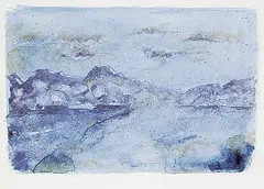 Peter Deacon, Upper Kananaskis Lake, 1985, mixed media on paper