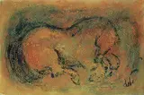 Marcelle Dube, Untitled - Horse, mixed media on paper